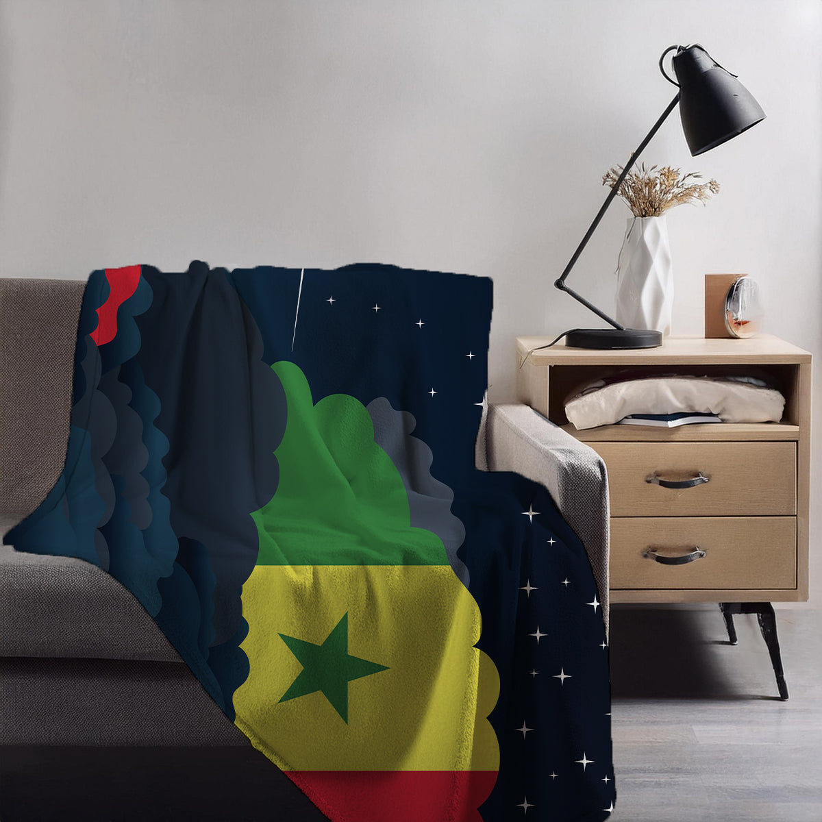 Senegal Night Clouds Blanket Throw
