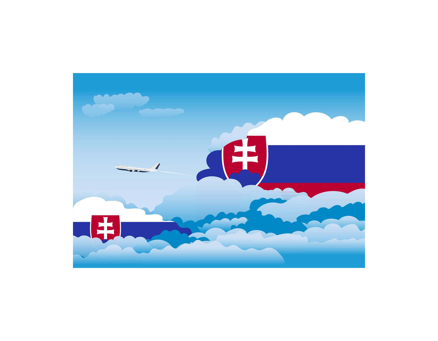 Slovakia Day Clouds Blanket Throw