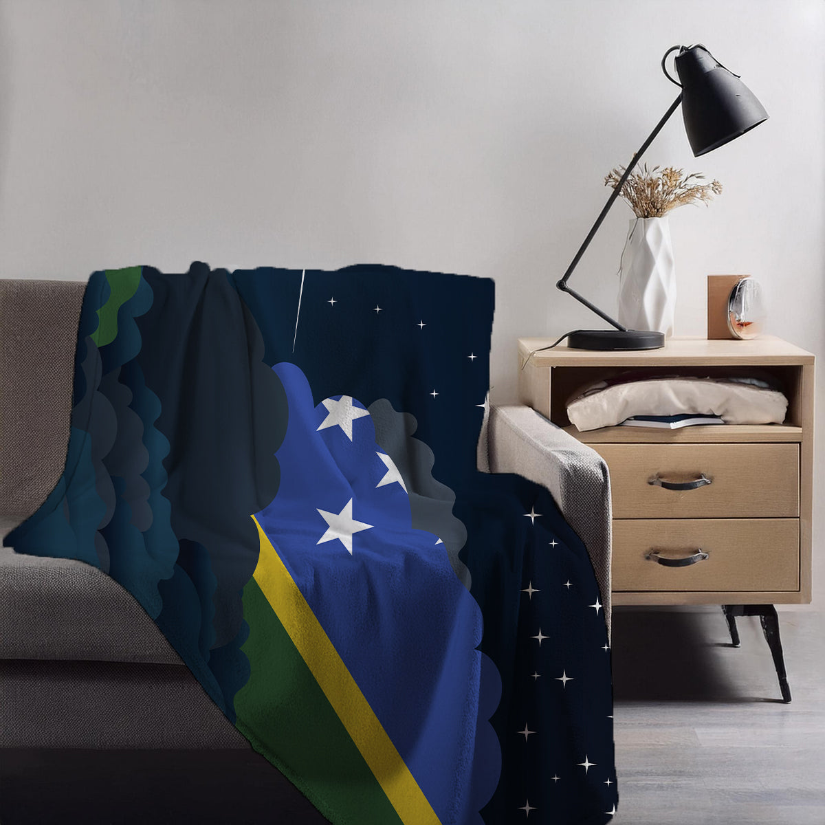 Solomon Islands Night Clouds Blanket Throw