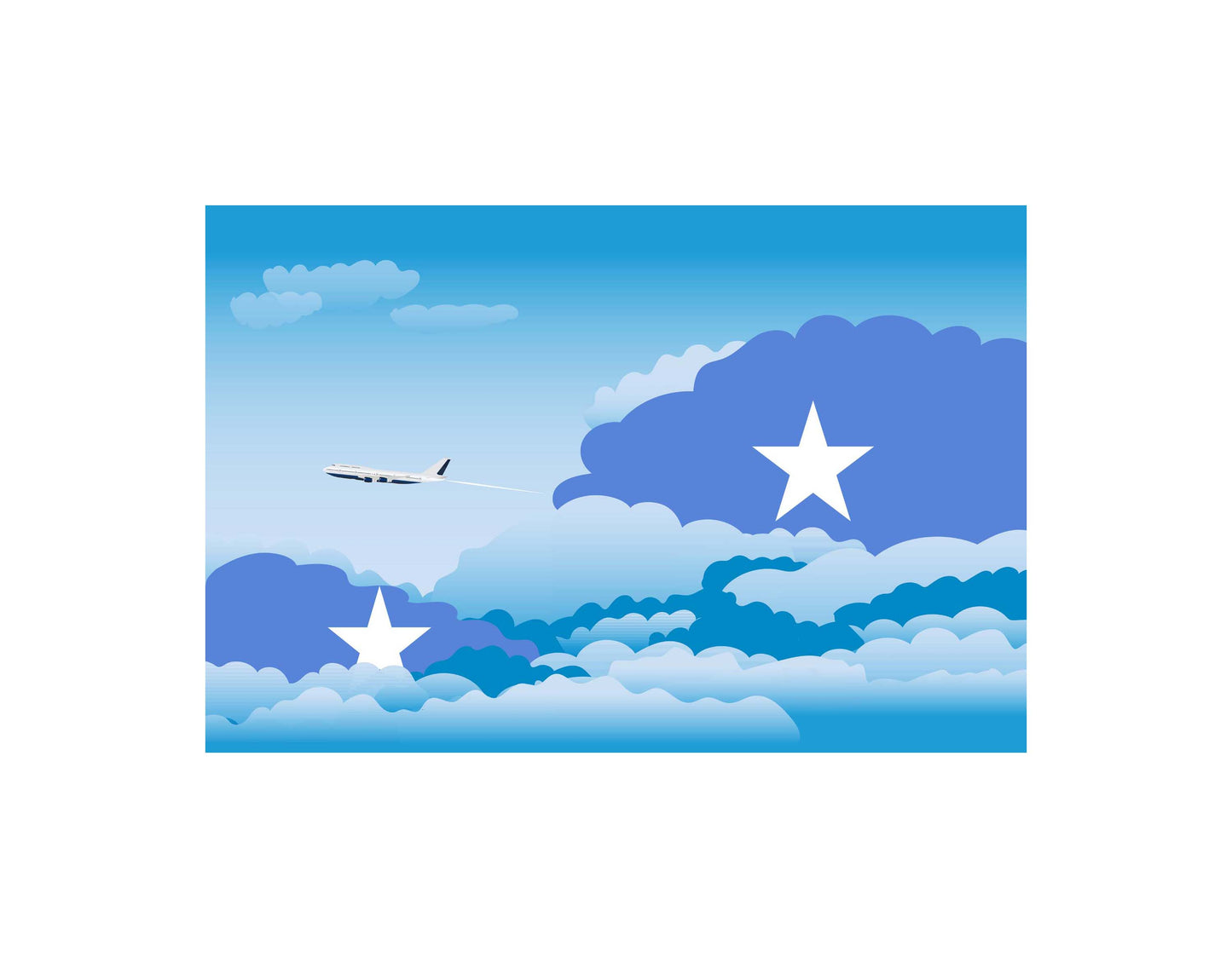 Somalia Day Clouds Blanket Throw