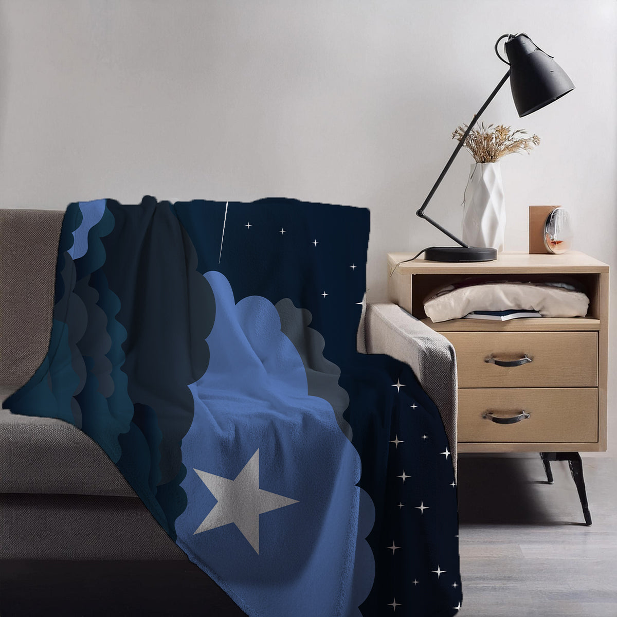 Somalia Night Clouds Blanket Throw