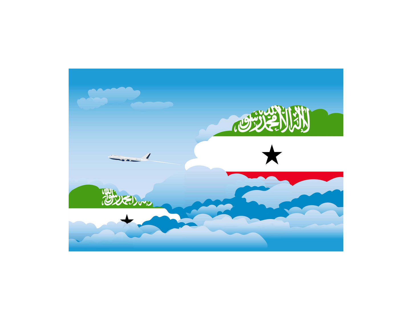 Somaliland Day Clouds Blanket Throw
