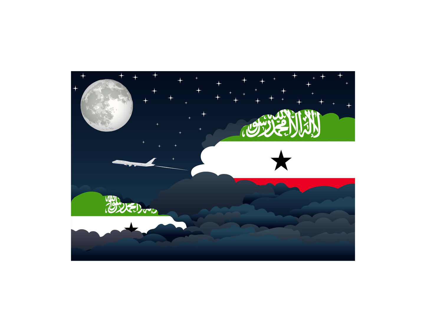 Somaliland Night Clouds Blanket Throw
