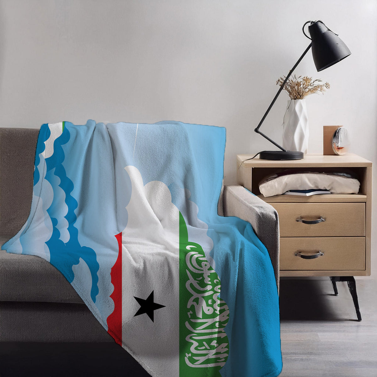 Somaliland Day Clouds Blanket Throw
