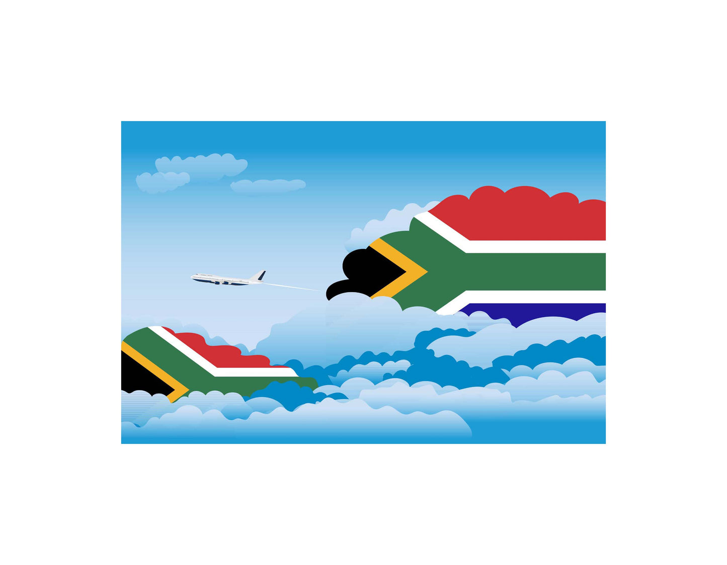 South Africa Day Clouds Blanket Throw