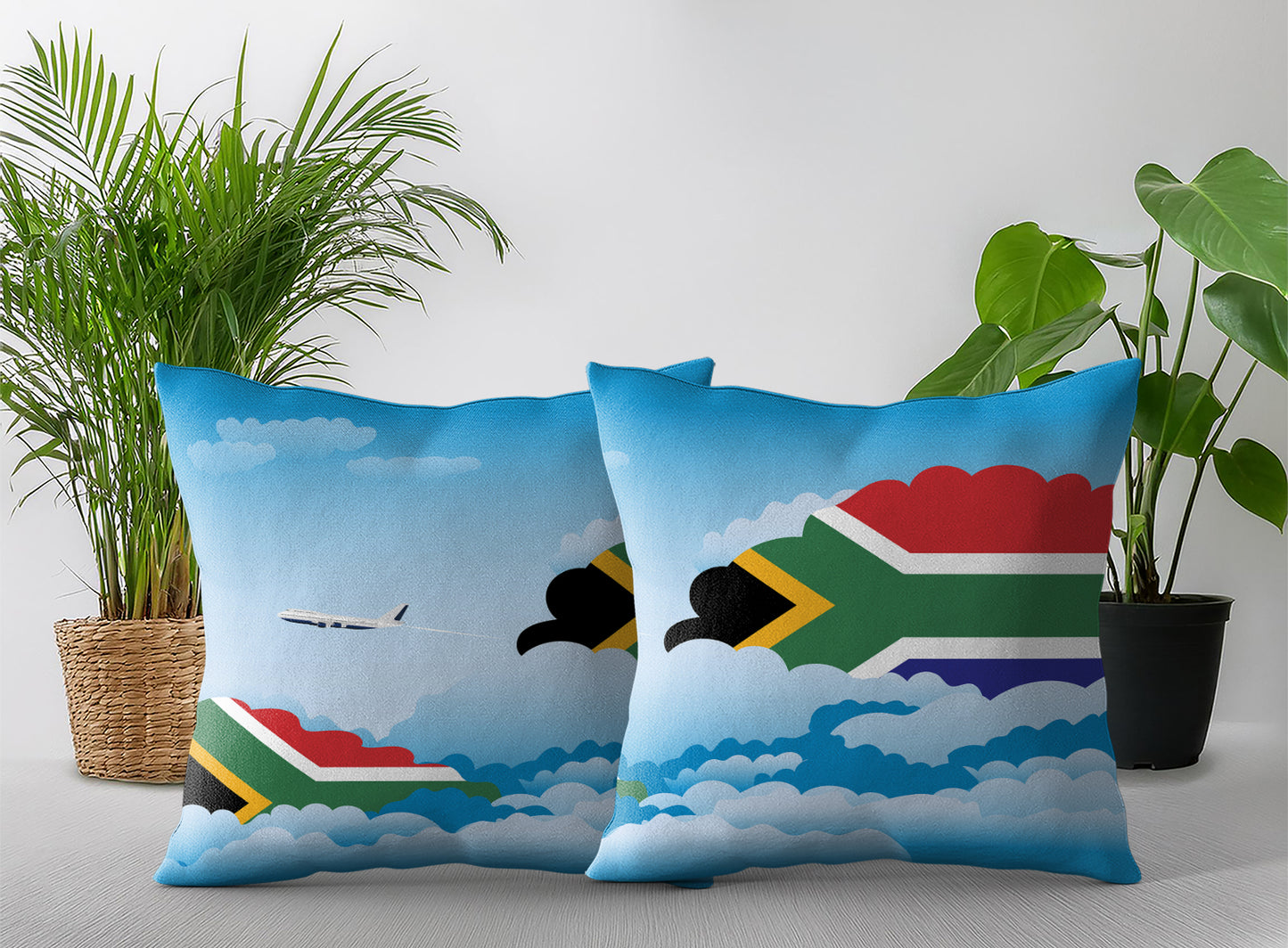 South Africa Day Clouds Pillow Case and Pillow Throw