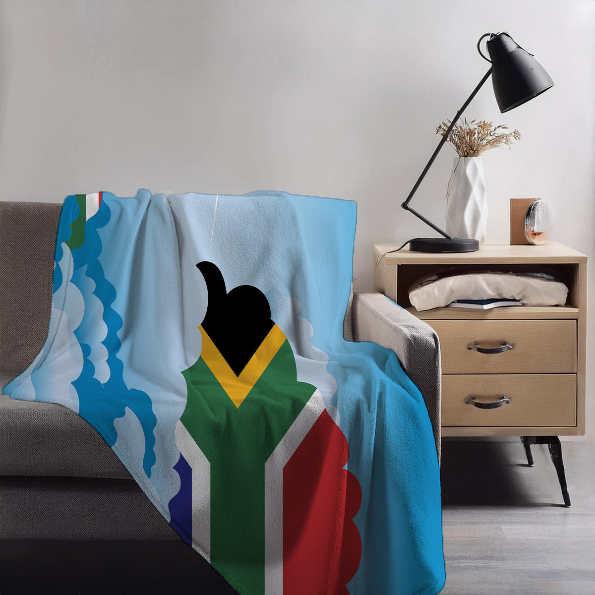 South Africa Day Clouds Blanket Throw