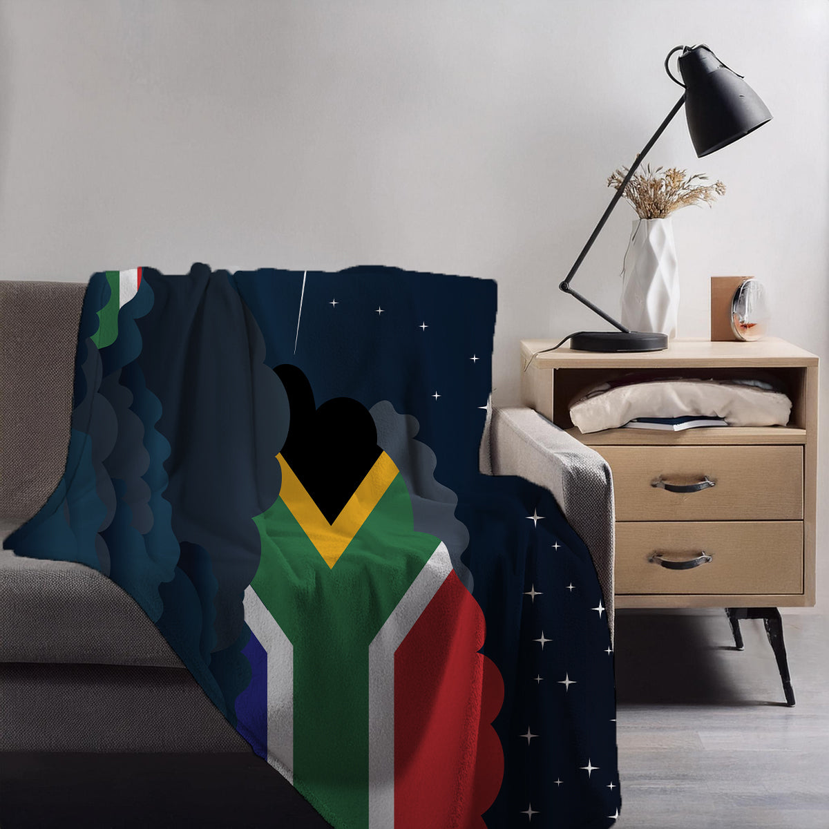 South Africa Night Clouds Blanket Throw