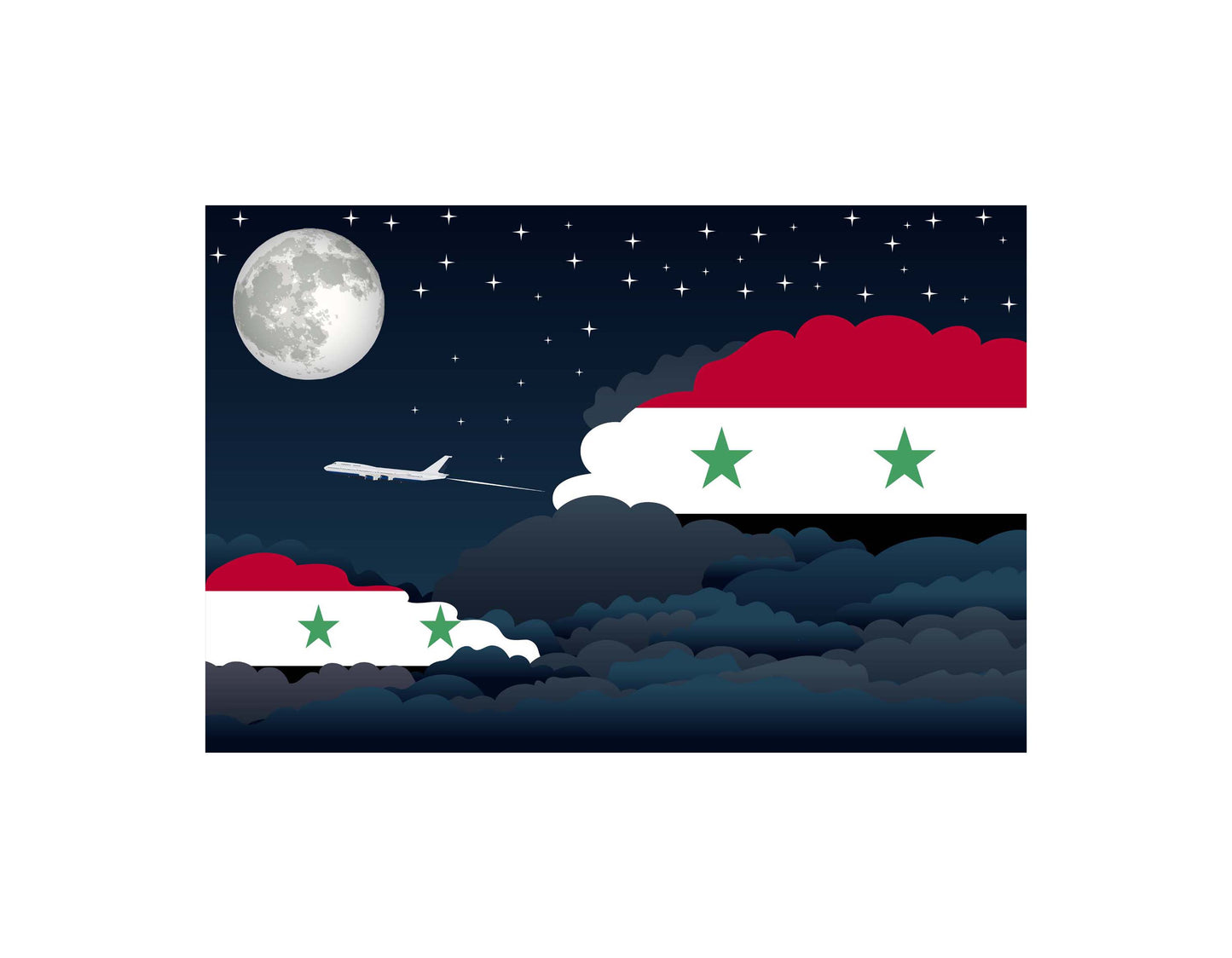 Syria Night Clouds Blanket Throw