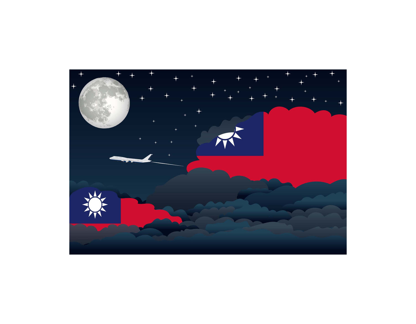 Taiwan Night Clouds Blanket Throw