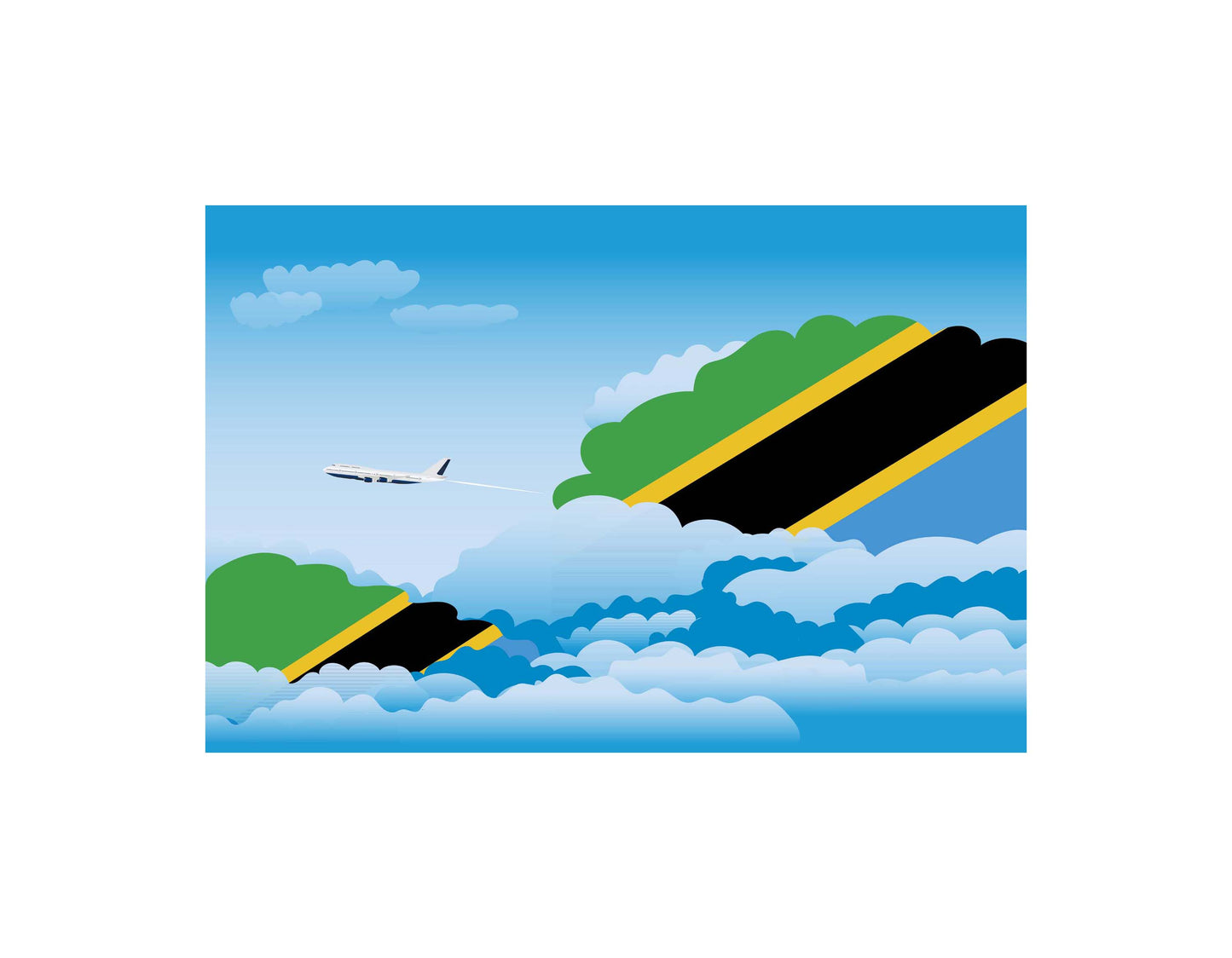 Tanzania Day Clouds Blanket Throw