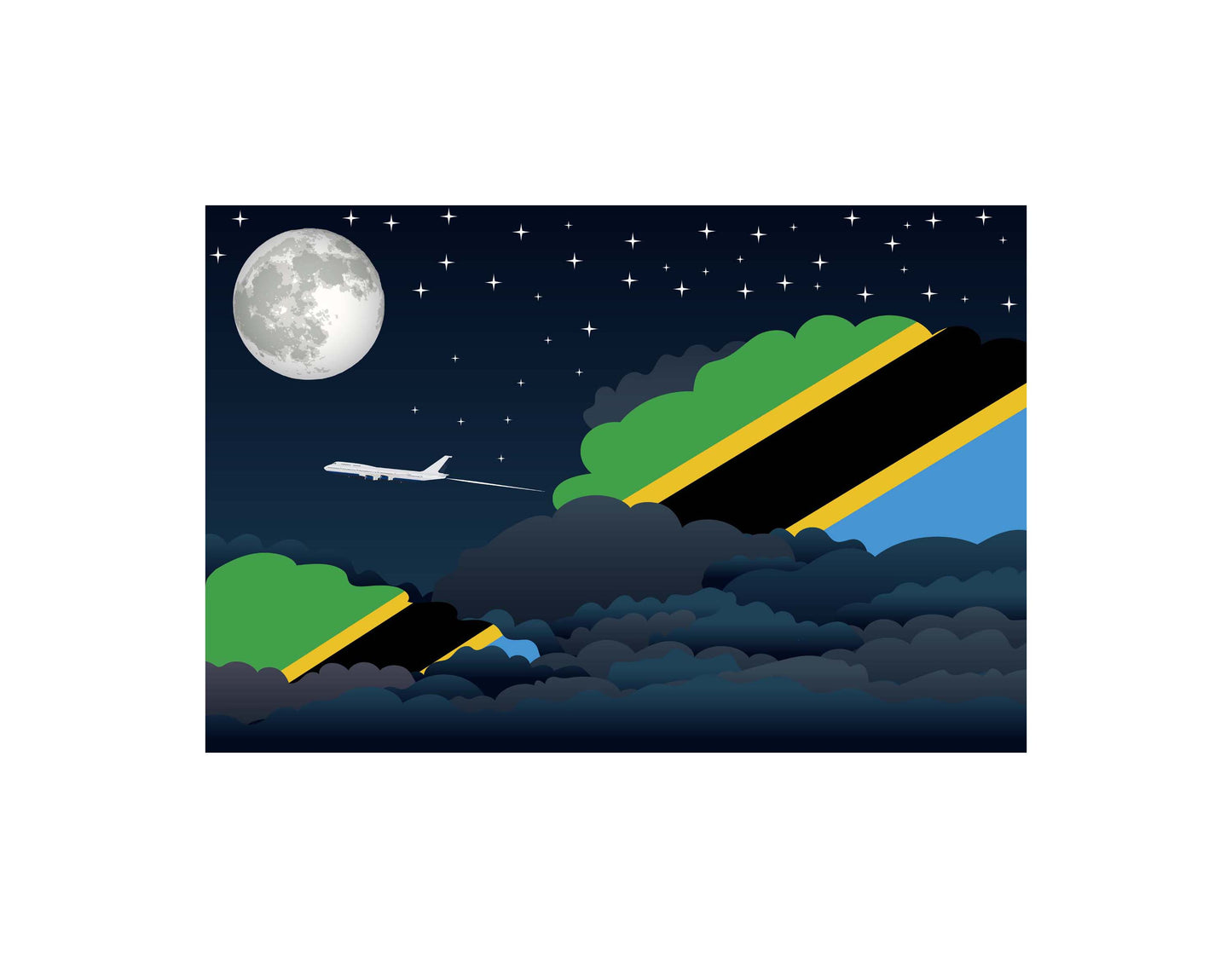 Tanzania Night Clouds Blanket Throw