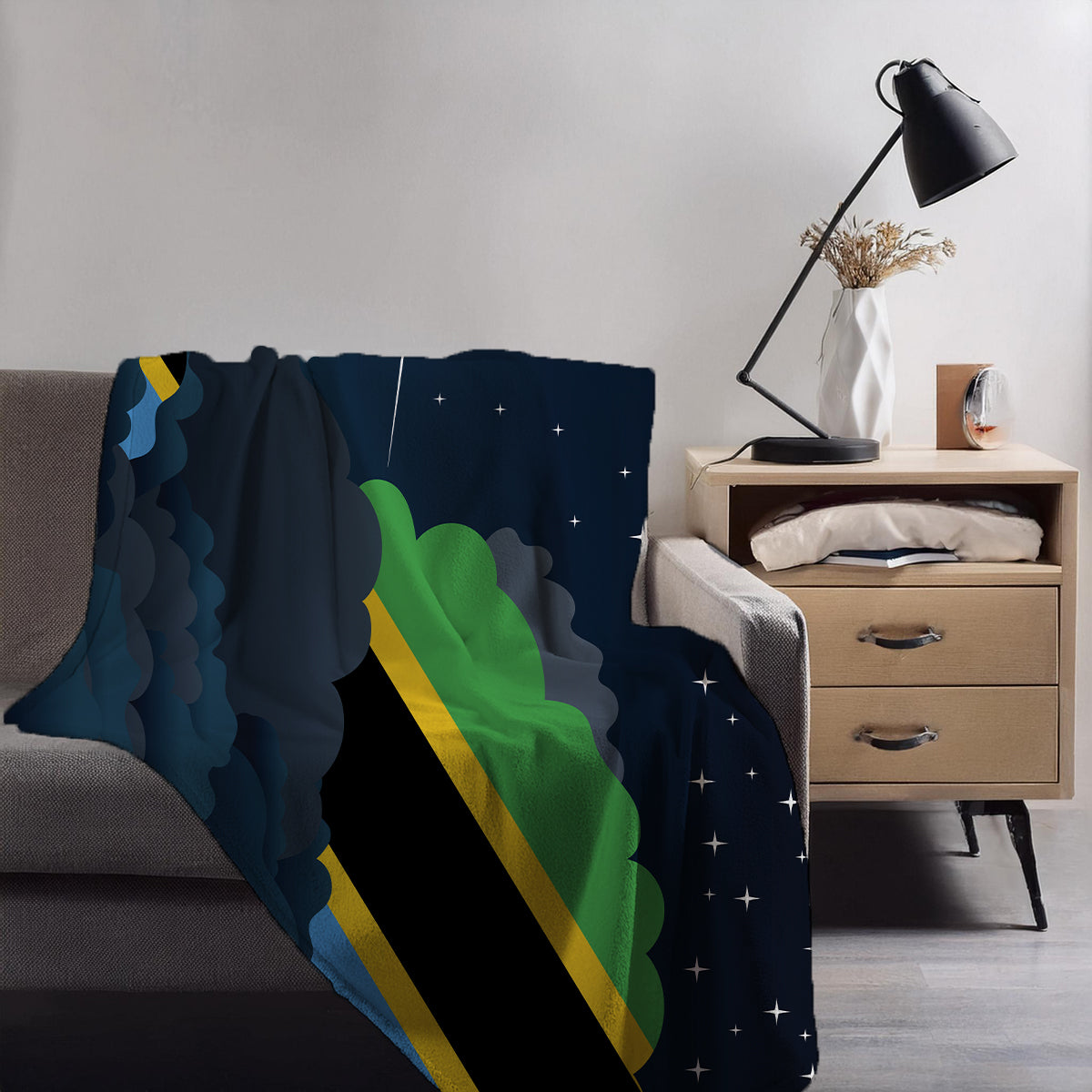 Tanzania Night Clouds Blanket Throw