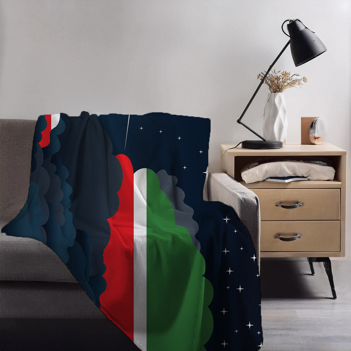 Tatarstan Night Clouds Blanket Throw