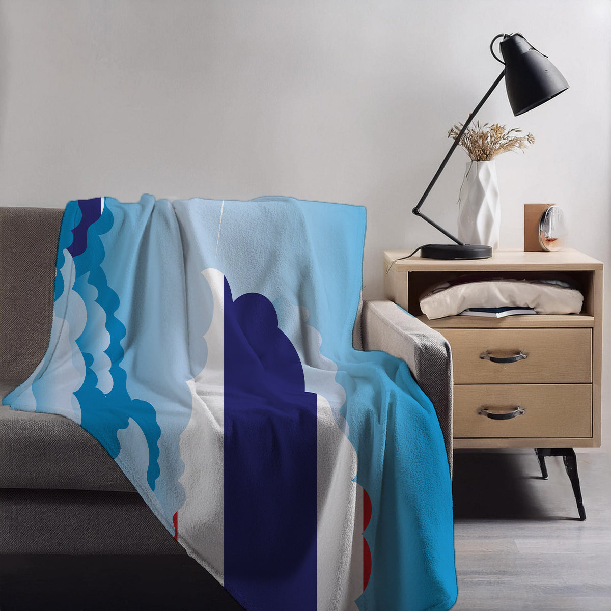 Thailand Day Clouds Blanket Throw