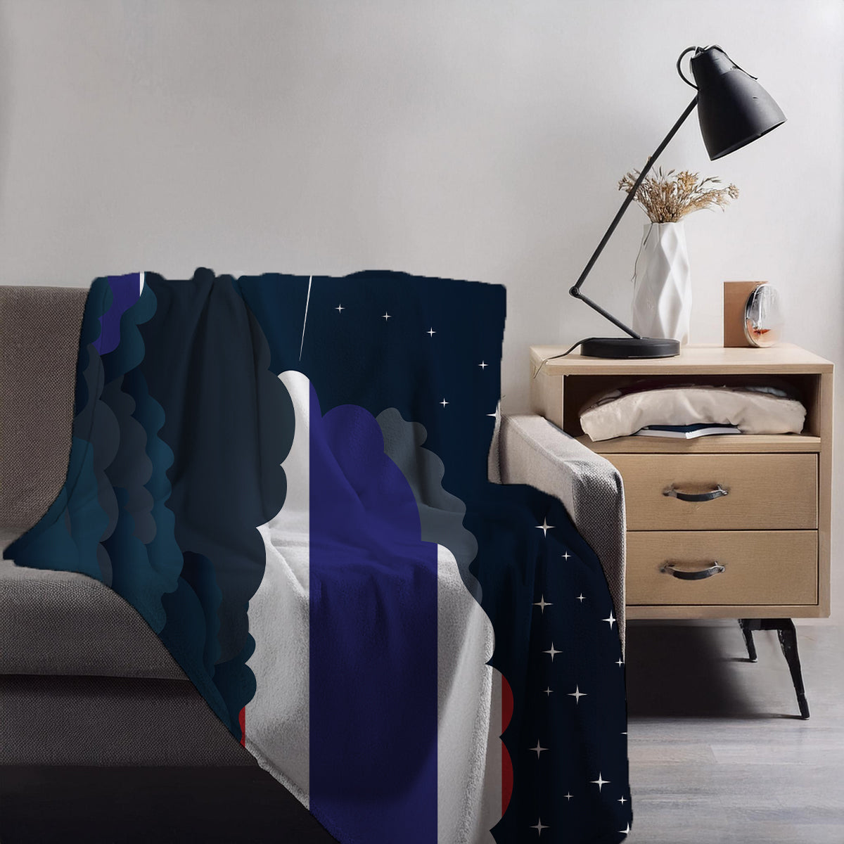 Thailand Night Clouds Blanket Throw
