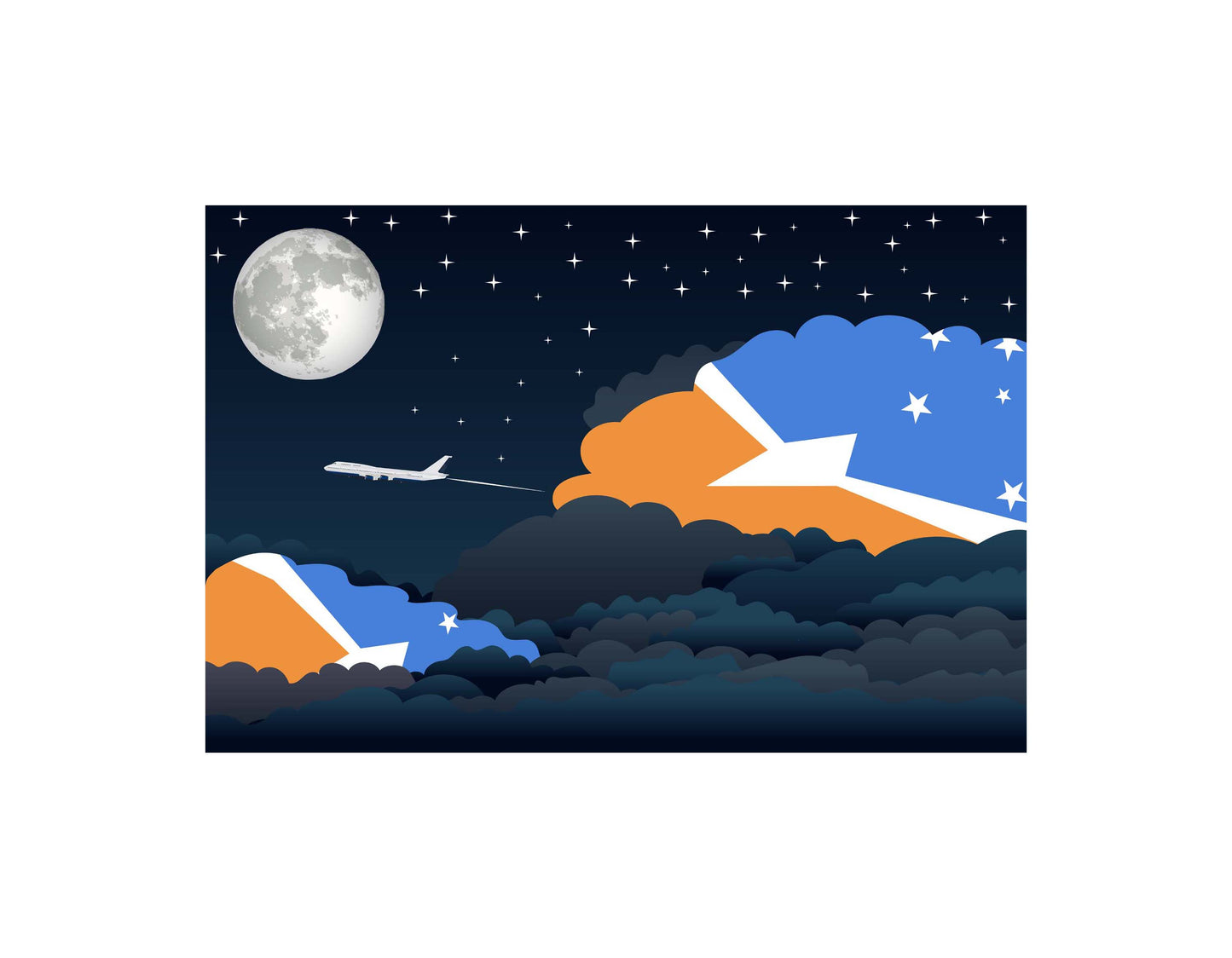 Tierra del Fuego Province Argentina Night Clouds Blanket Throw