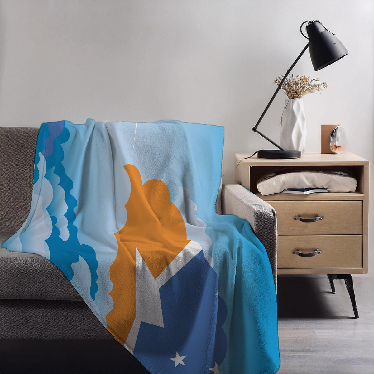 Tierra del Fuego Province Argentina Day Clouds Blanket Throw