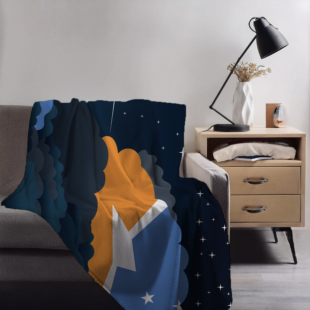 Tierra del Fuego Province Argentina Night Clouds Blanket Throw