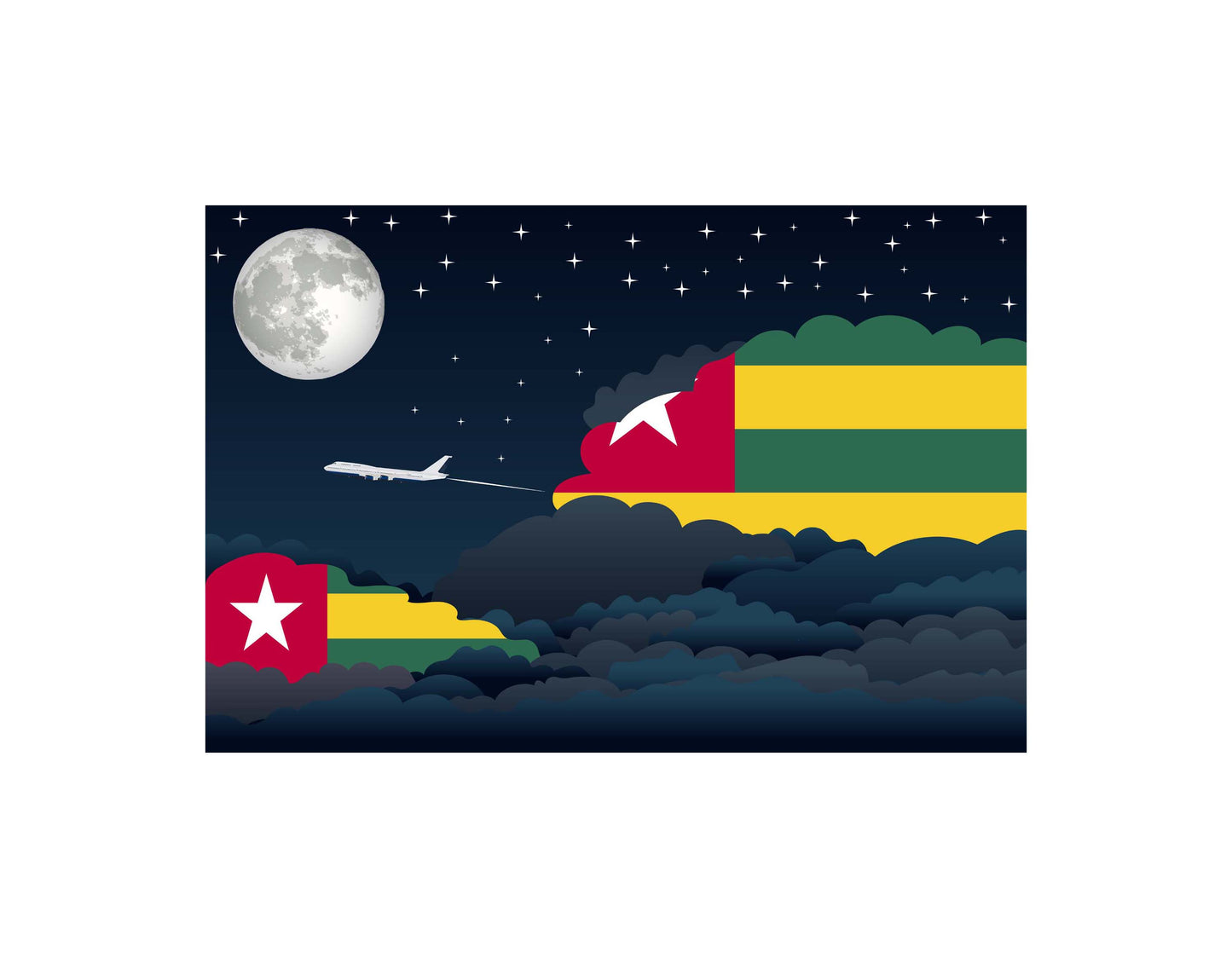 Togo Night Clouds Blanket Throw