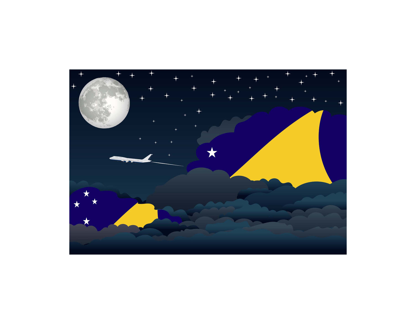 Tokelau Night Clouds Blanket Throw
