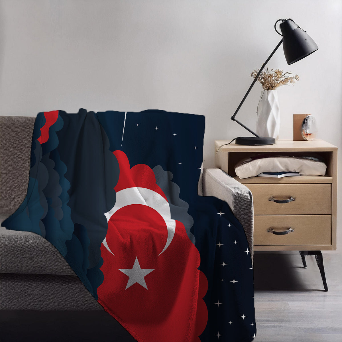 Turkey Night Clouds Blanket Throw