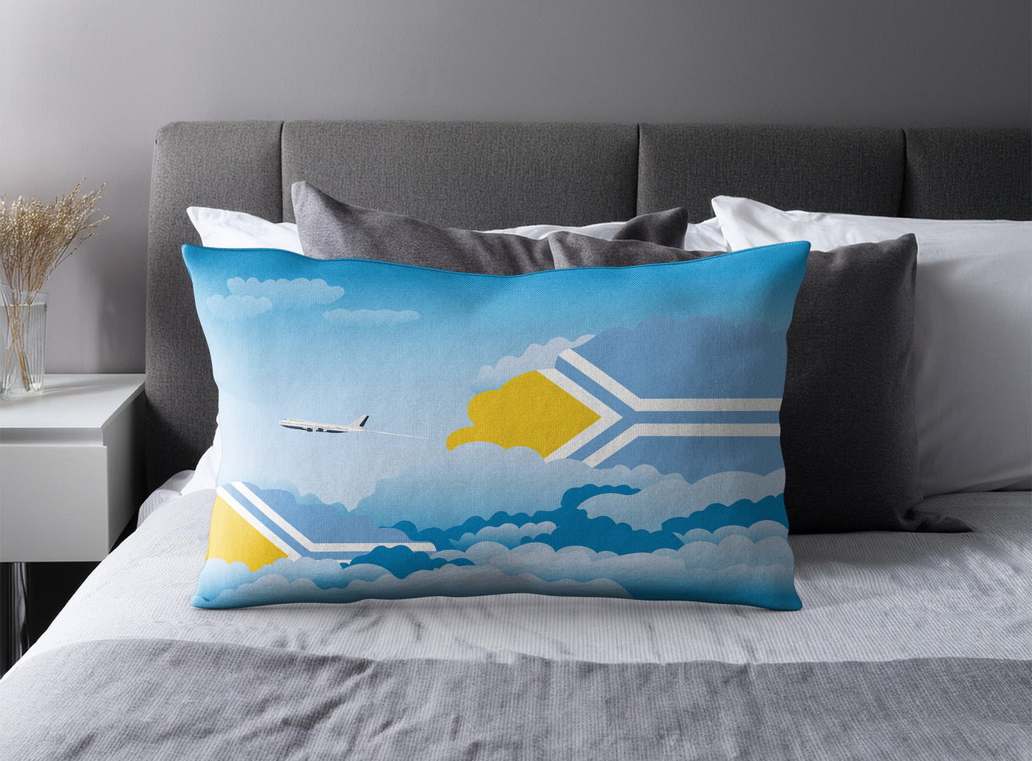 Tuva Day Clouds Pillow Case and Pillow Throw