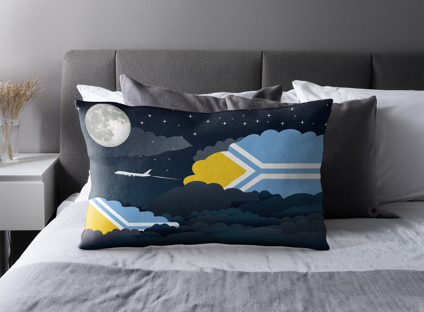 Tuva Night Clouds Pillow Case and Pillow Throw