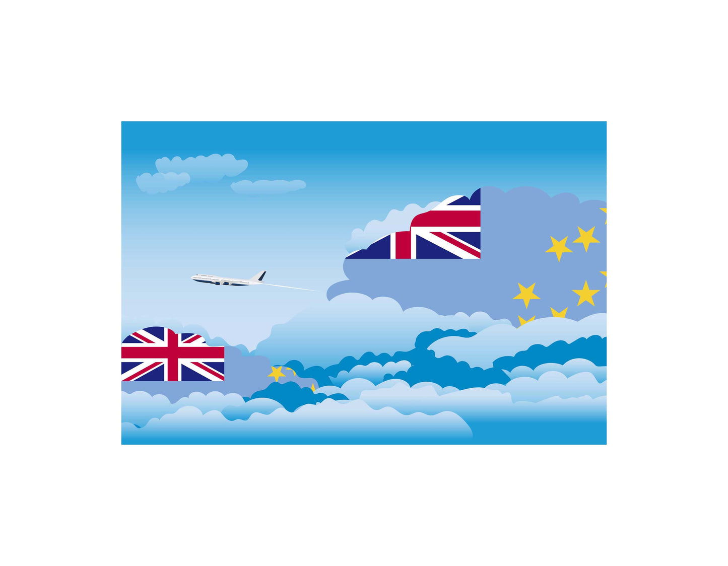 Tuvalu Day Clouds Blanket Throw