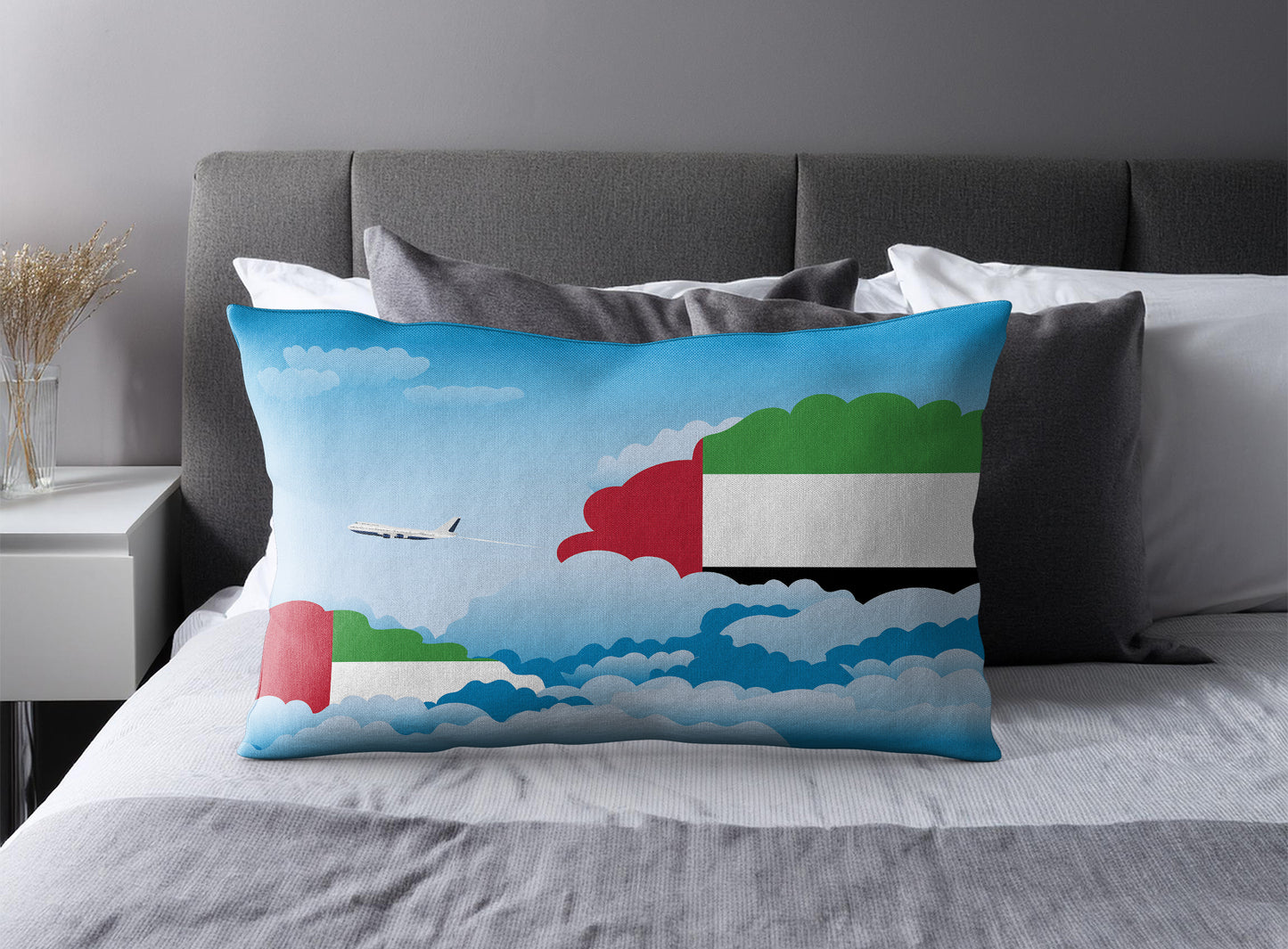 United Arab Emirates Day Clouds Pillow Case and Pillow Throw