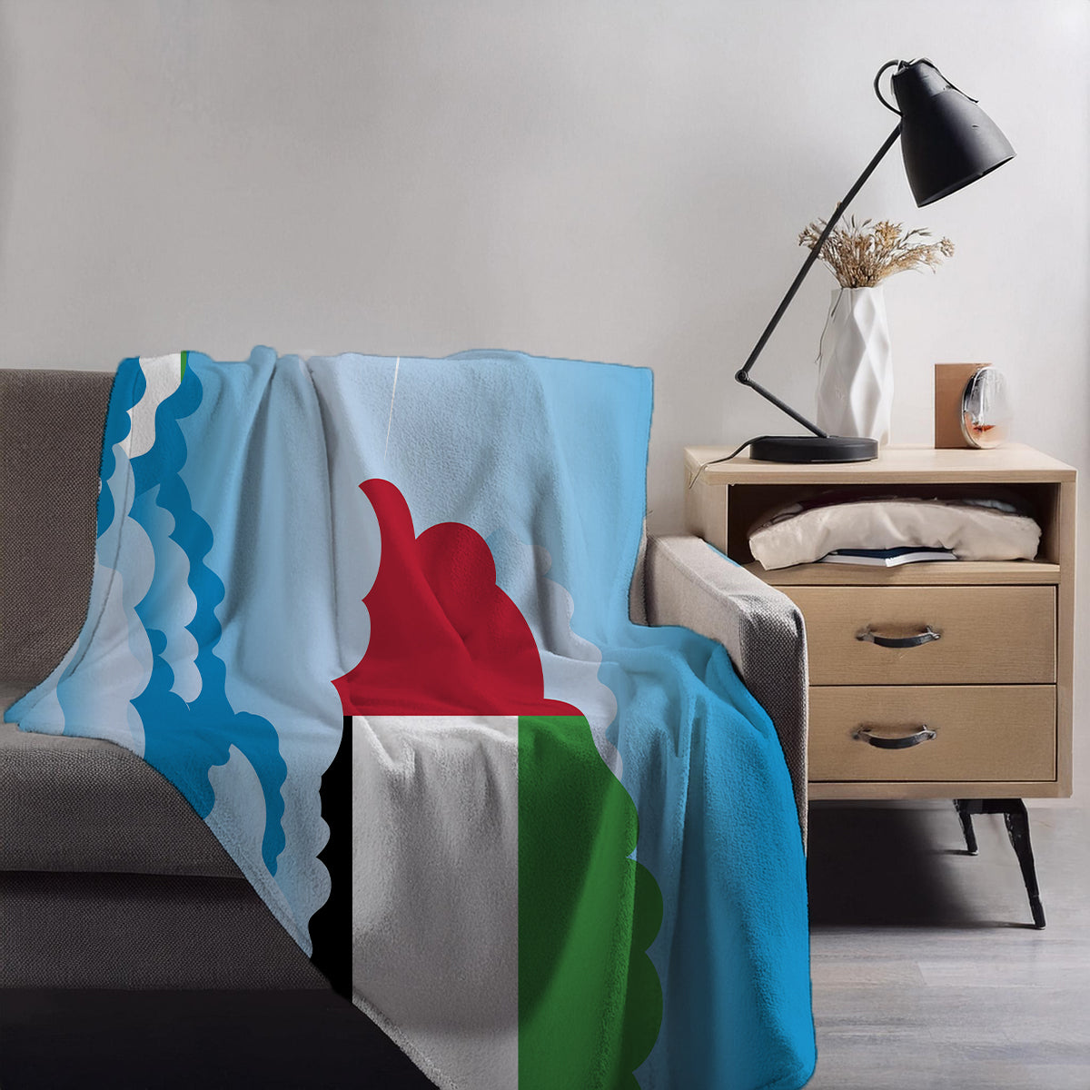 United Arab Emirates Day Clouds Blanket Throw