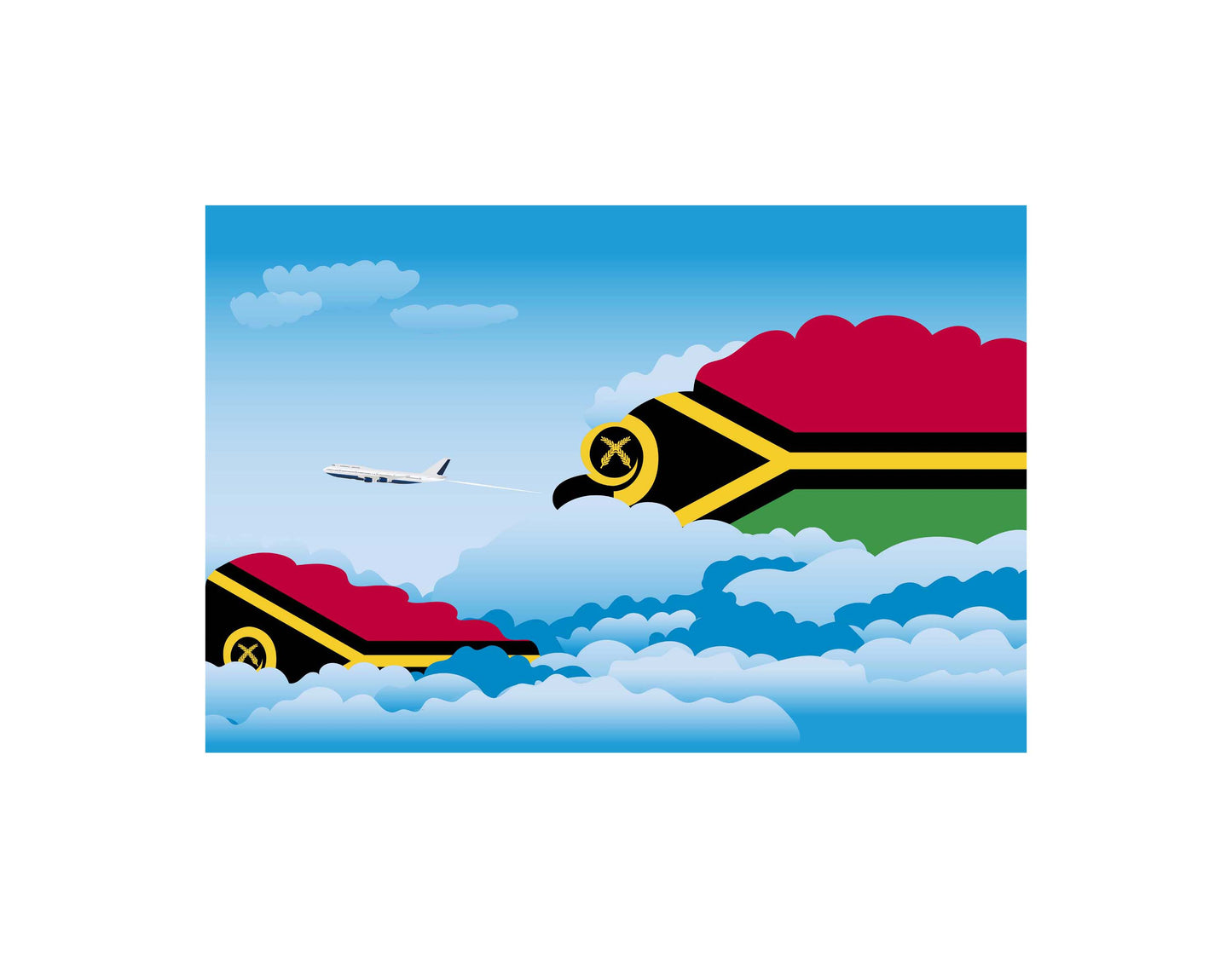 Vanuatu Day Clouds Blanket Throw