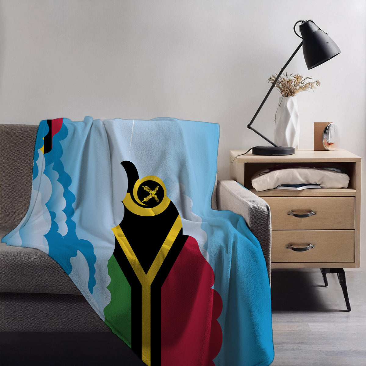 Vanuatu Day Clouds Blanket Throw