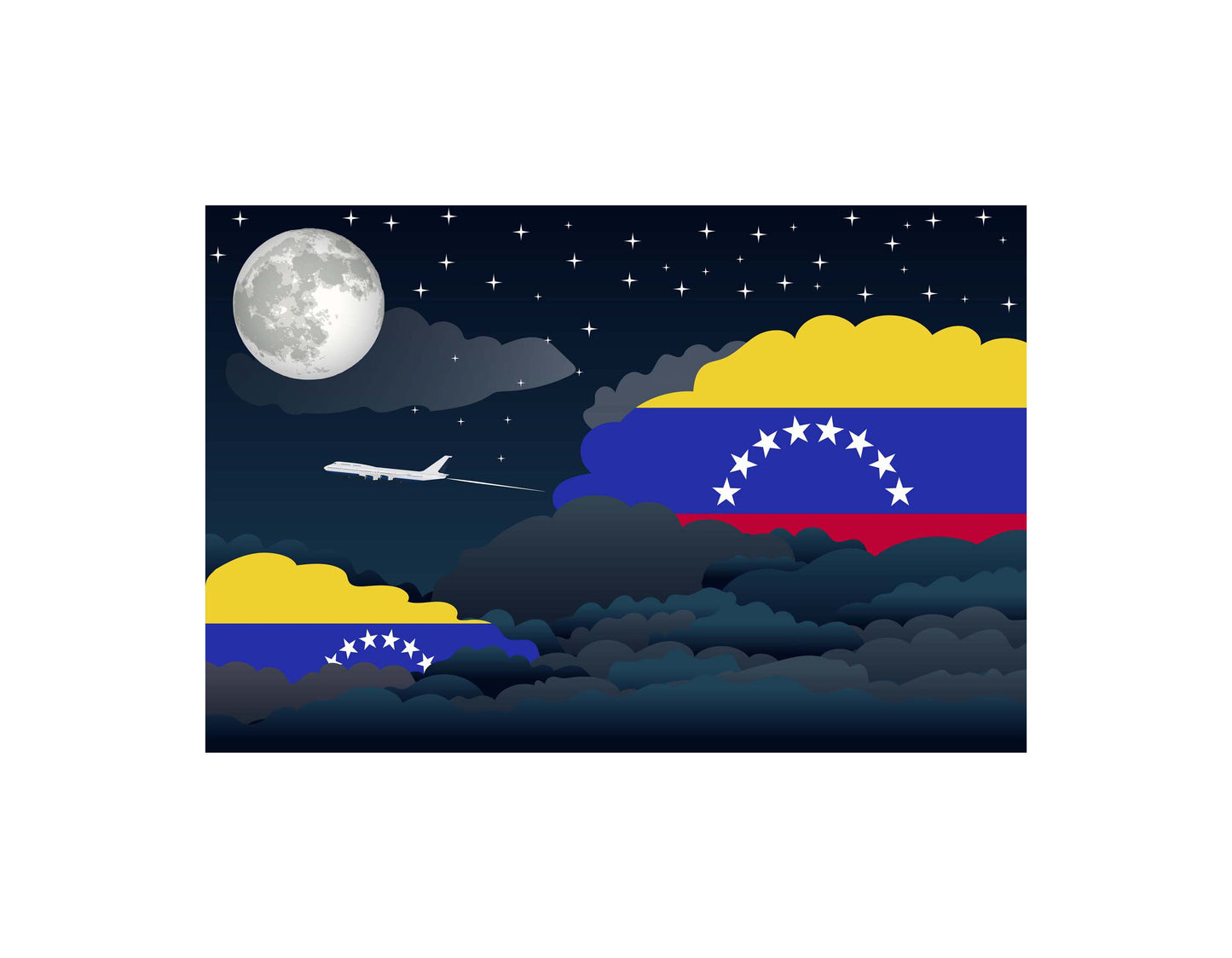 Venezuela Night Clouds Blanket Throw