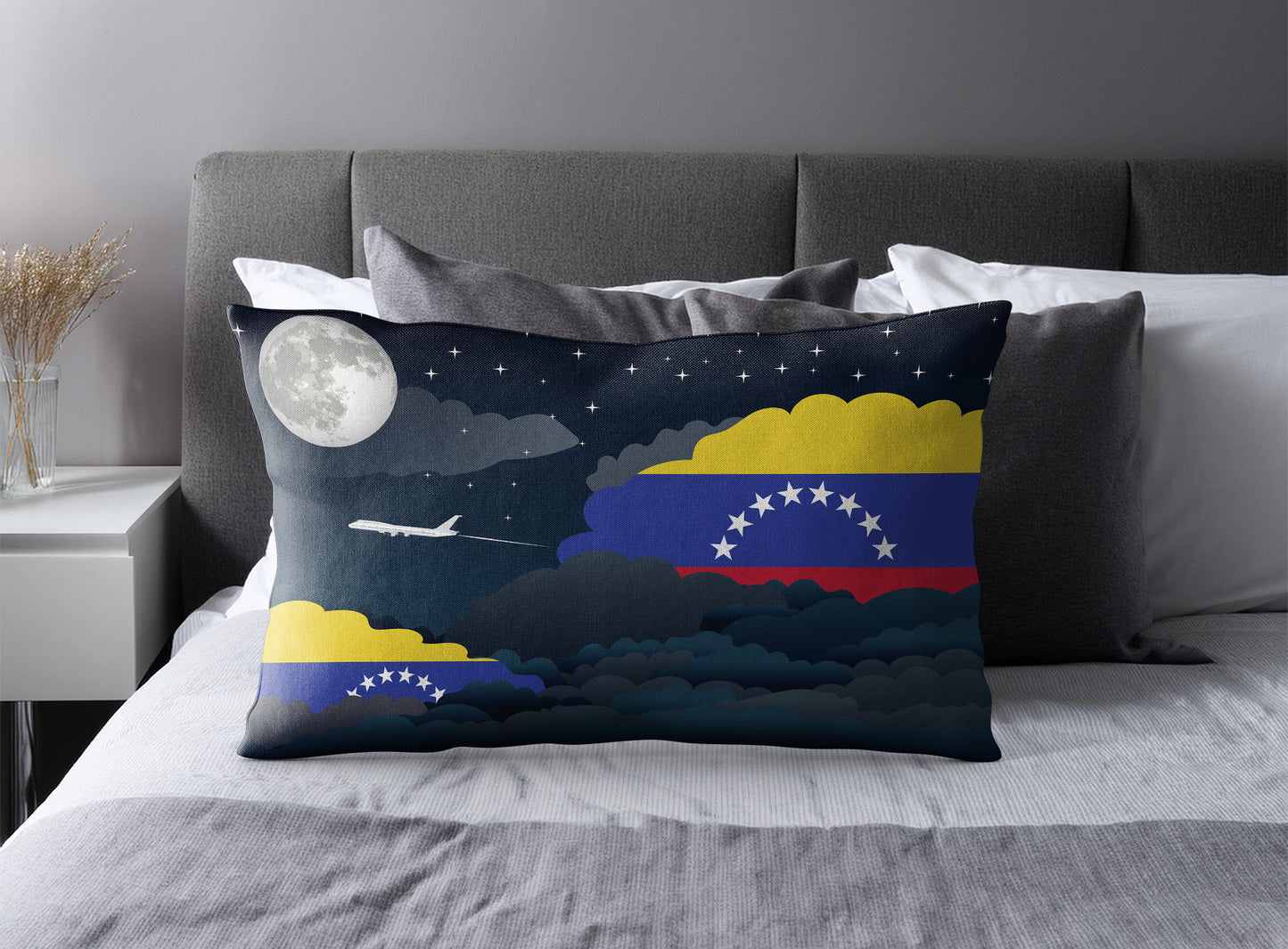 Venezuela Night Clouds Pillow Case and Pillow Throw