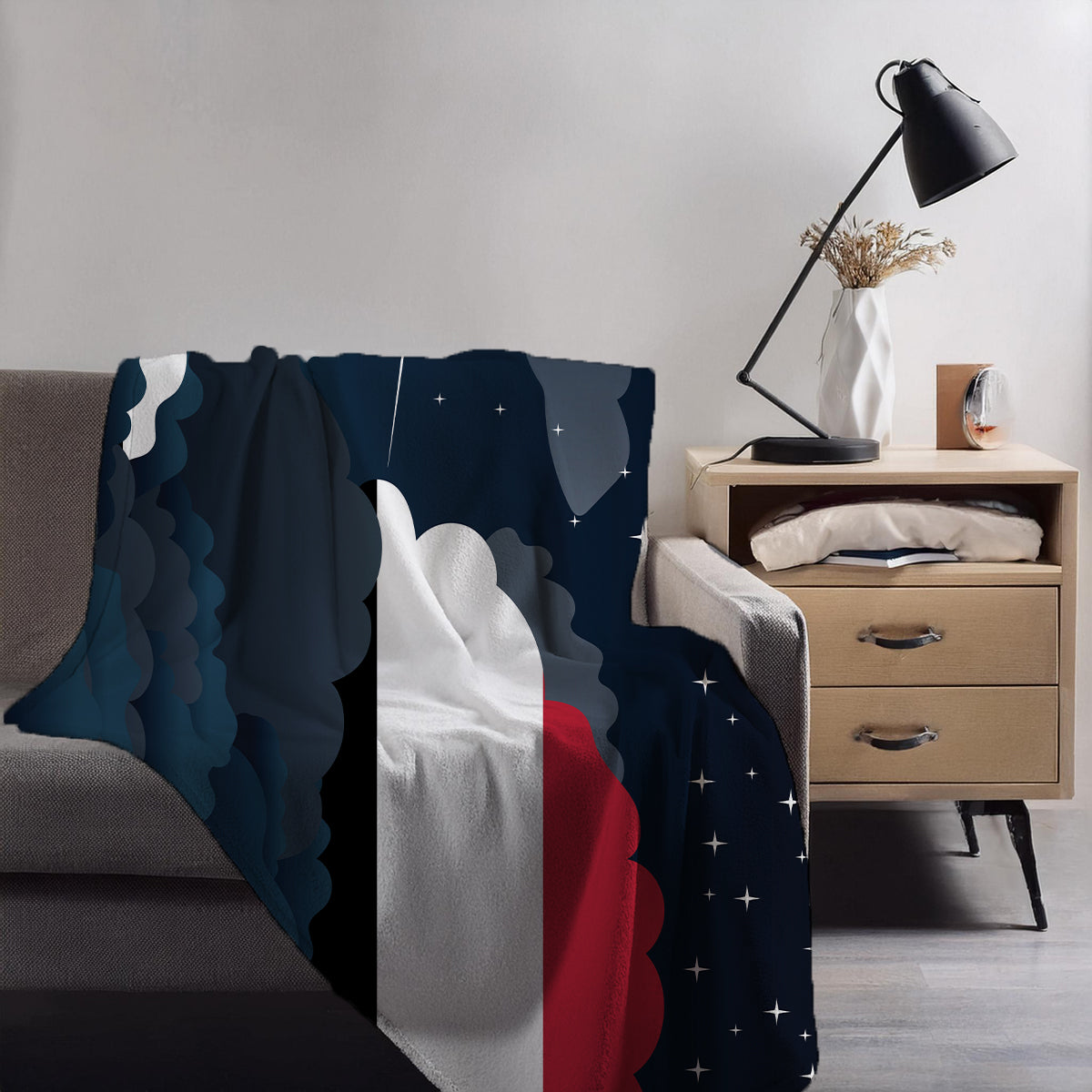 Yemen Night Clouds Blanket Throw