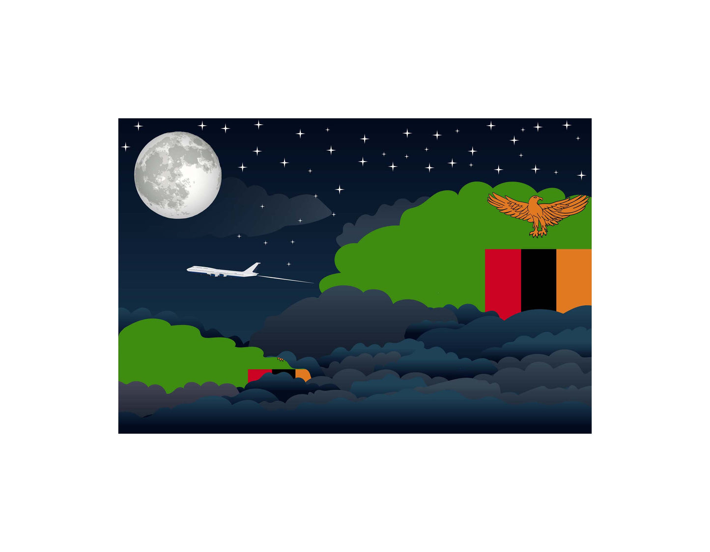 Zambia Night Clouds Blanket Throw