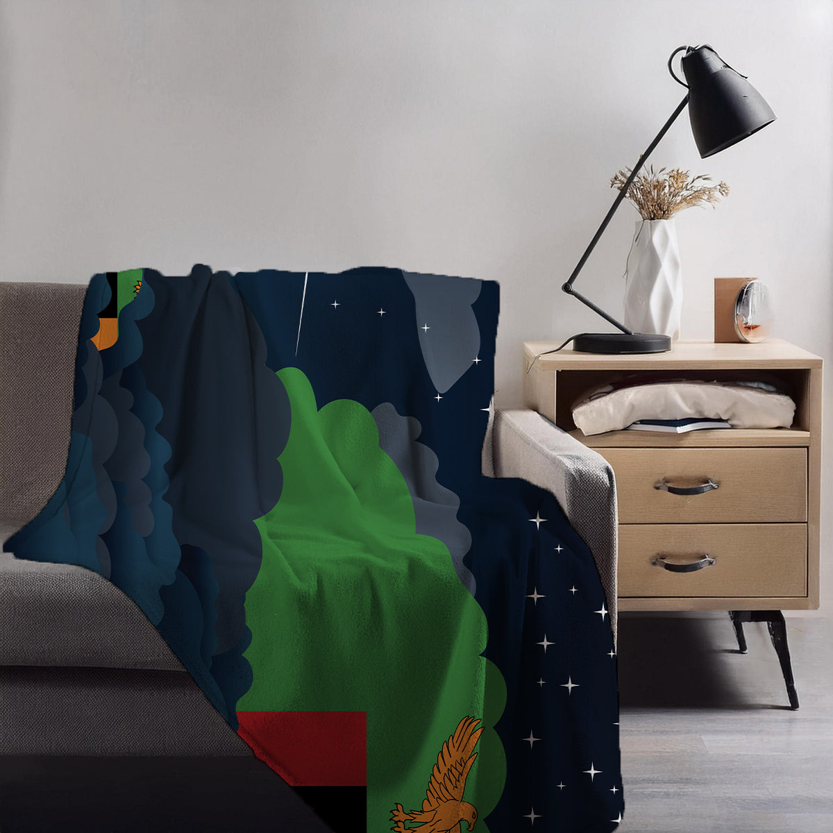 Zambia Night Clouds Blanket Throw