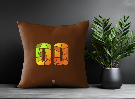 00 Number Pillow Case (Brown)