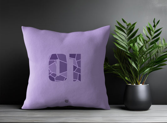 01 Number Pillow Case (Iris Lavender)