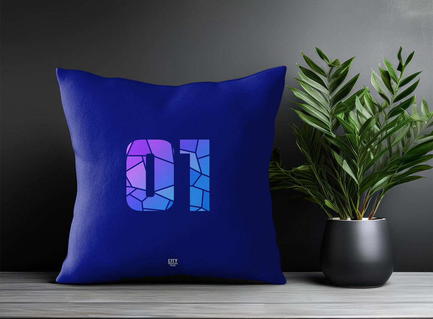 01 Number Pillow Case (Royal Blue)