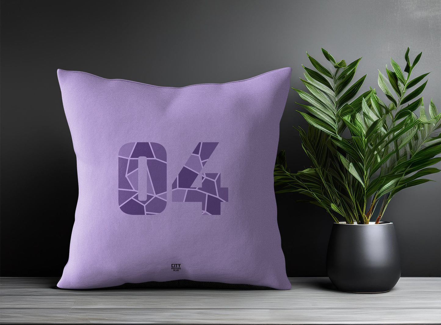 04 Number Pillow Case (Iris Lavender)