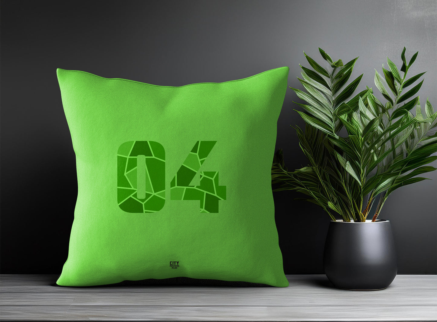 04 Number Pillow Case (Liril Green)