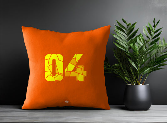 04 Number Pillow Case (Orange)