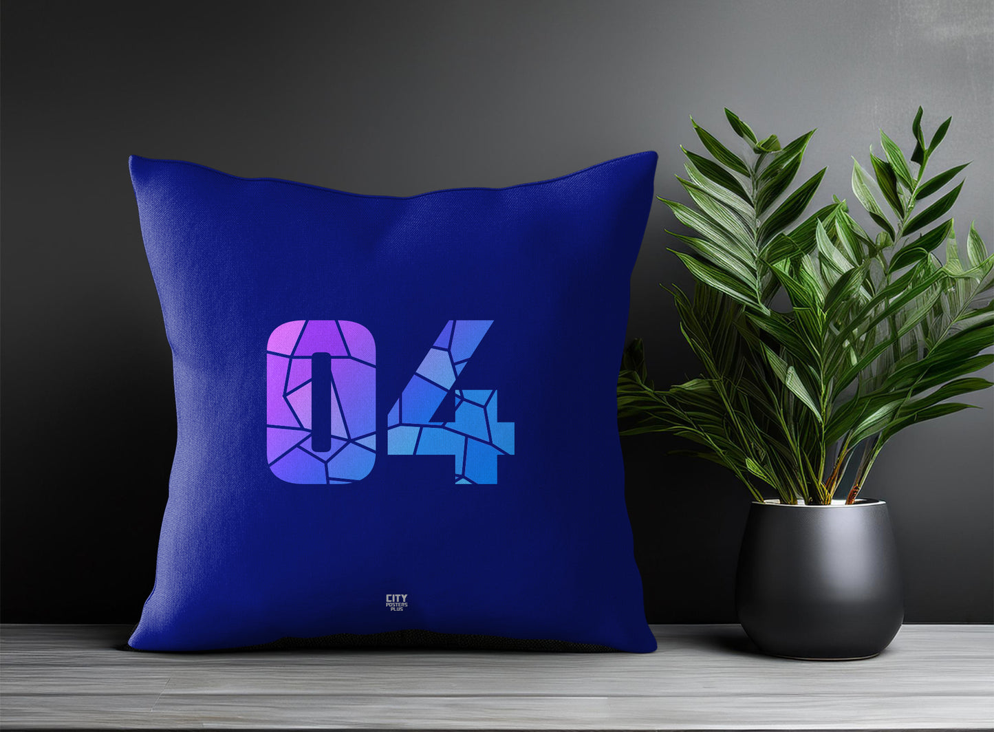 04 Number Pillow Case (Royal Blue)