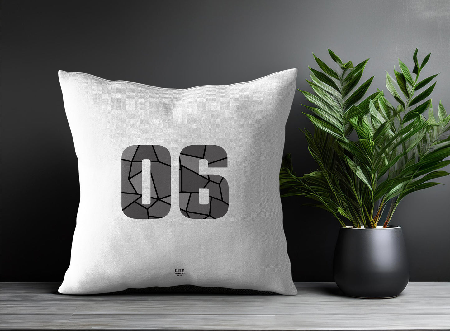 06 Number Pillow Case (White)