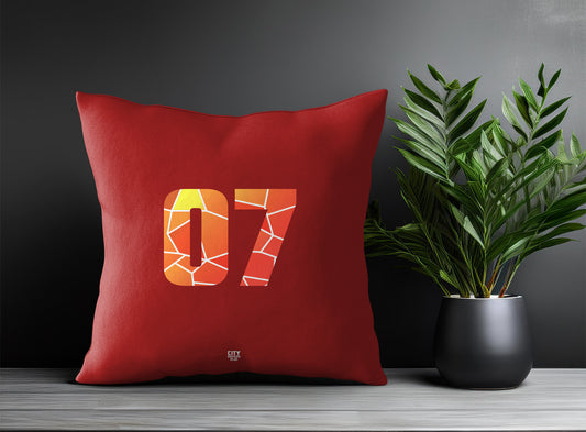 07 Number Pillow Case (Red)