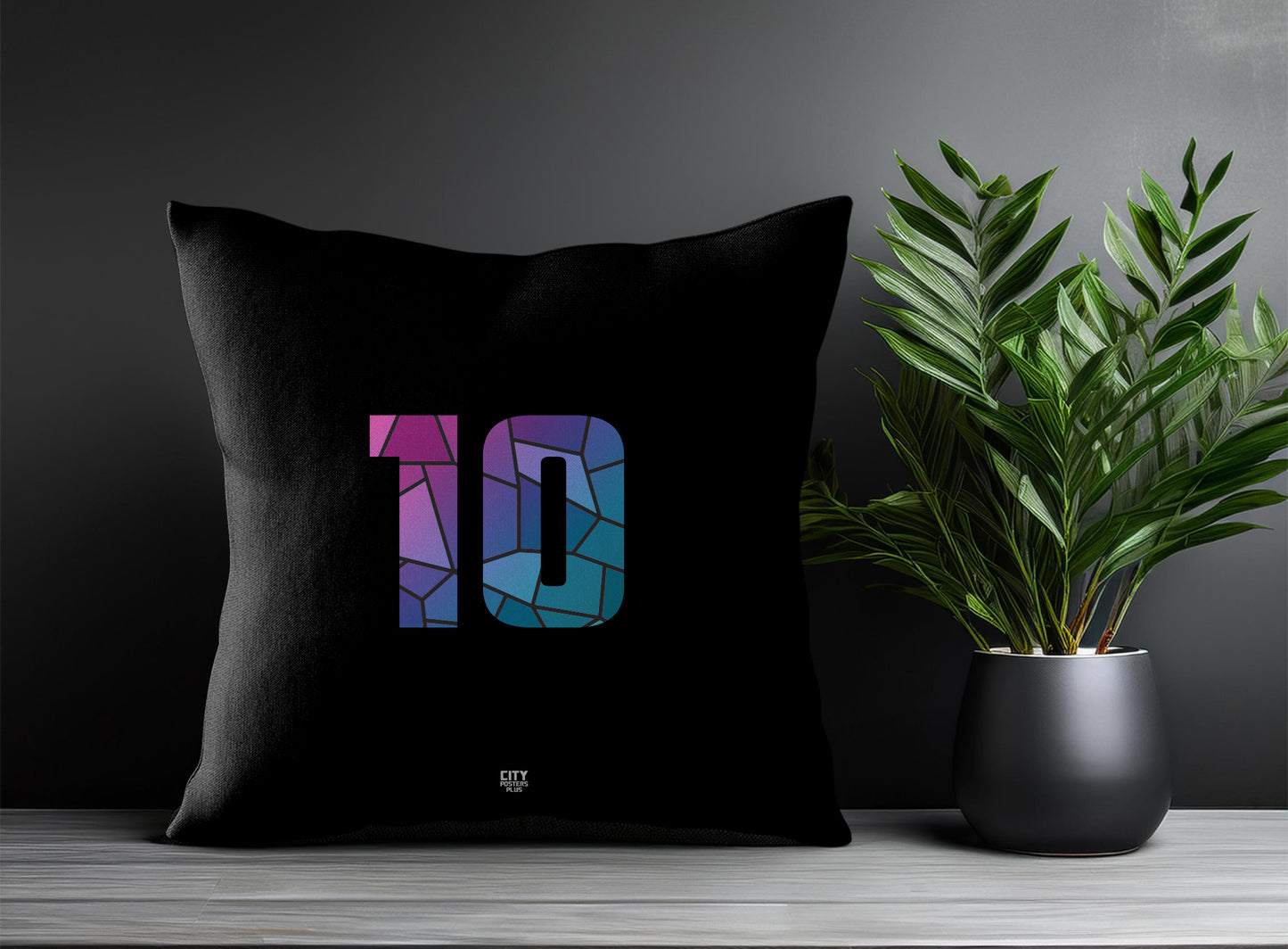 10 Number Pillow Case (Black)