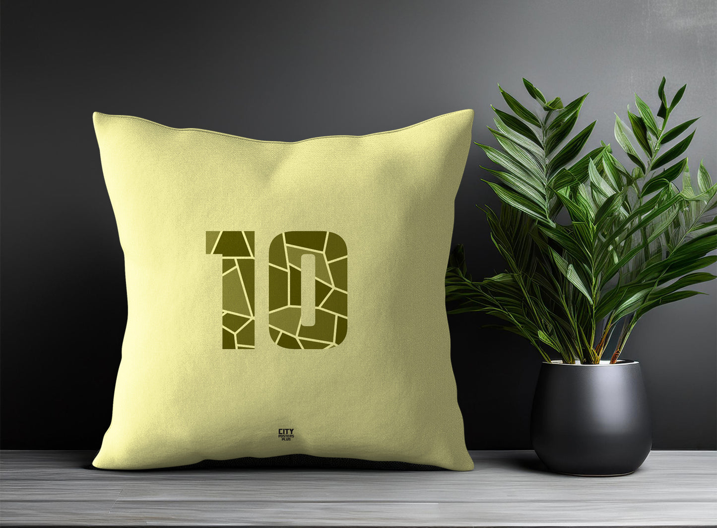 10 Number Pillow Case (Butter Yellow)