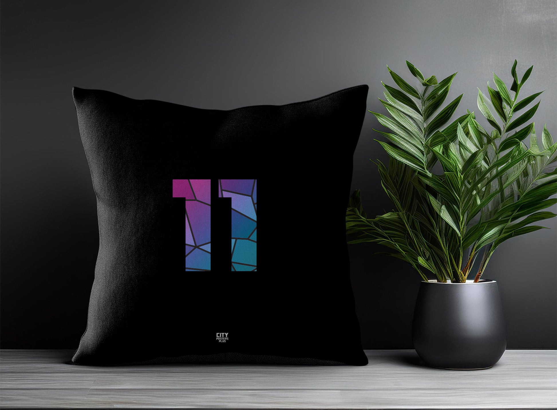 11 Number Pillow Case (Black)